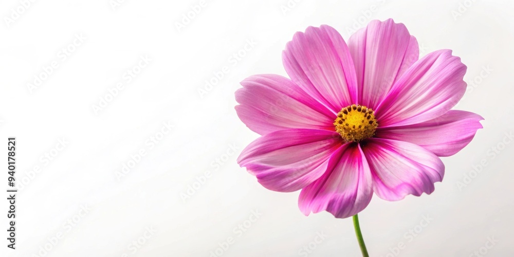 Pink cosmos flower isolated on white background , cosmos, pink, flower, isolated, white background, close-up, nature, botanical Pink cosmos flower isolated on white background , cosmos, pink, flower, isolated, white background, close-up, nature, botanical