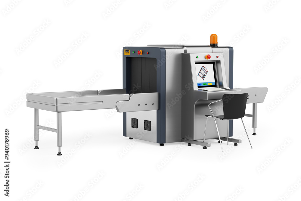 Airport X-ray Security Baggage Scanner. 3d Rendering Airport X-ray Security Baggage Scanner. 3d Rendering