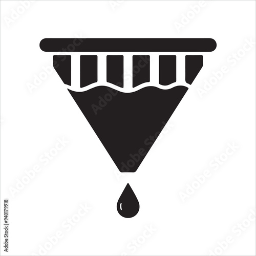 Icon vector silhouette for data purification