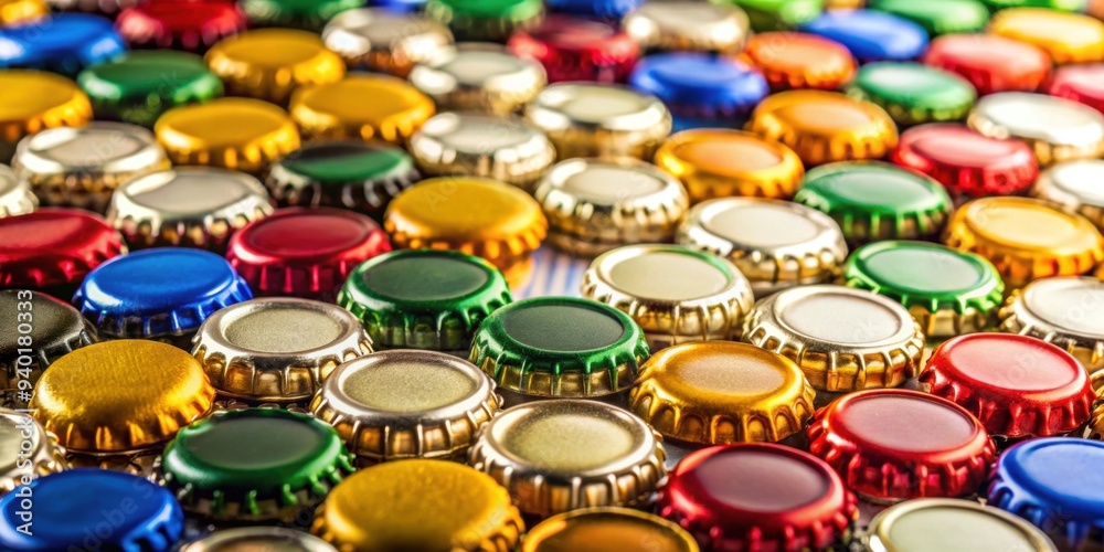Close up of various beer bottle caps creating a colorful background, beer, caps, background, close up, aluminum, metallic, collection Close up of various beer bottle caps creating a colorful background, beer, caps, background, close up, aluminum, metallic, collection