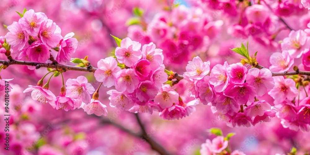 Vibrant pink cherry blossoms blooming in a spring garden, spring, blossom, flowers, nature, beauty, pink, blooming, garden, trees Vibrant pink cherry blossoms blooming in a spring garden, spring, blossom, flowers, nature, beauty, pink, blooming, garden, trees