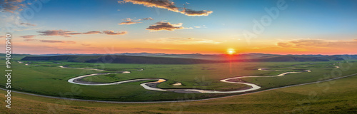 Photography Scenery of Mozhigele River in Hulunbuir Grassland, Hulunbuir City, Inner Mongoli