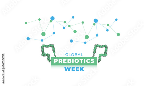global prebiotics week. background, banner, card, poster, template. Vector illustration.