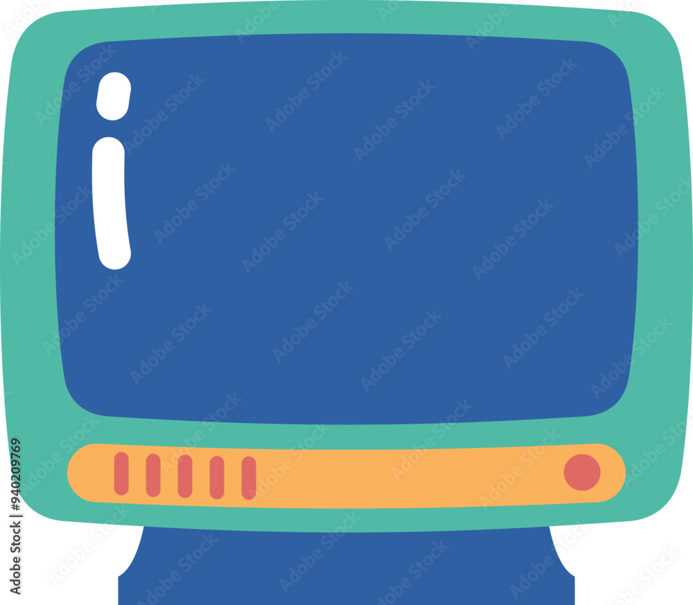 Retro Television Illustration Retro Television Illustration