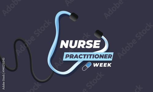 Nurse Practitioner week. background, banner, card, poster, template. Vector illustration.