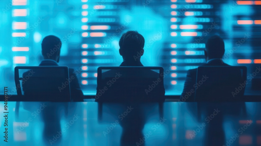 Competitive business landscape, holographic market share, futuristic strategy session, corporate environment Competitive business landscape, holographic market share, futuristic strategy session, corporate environment