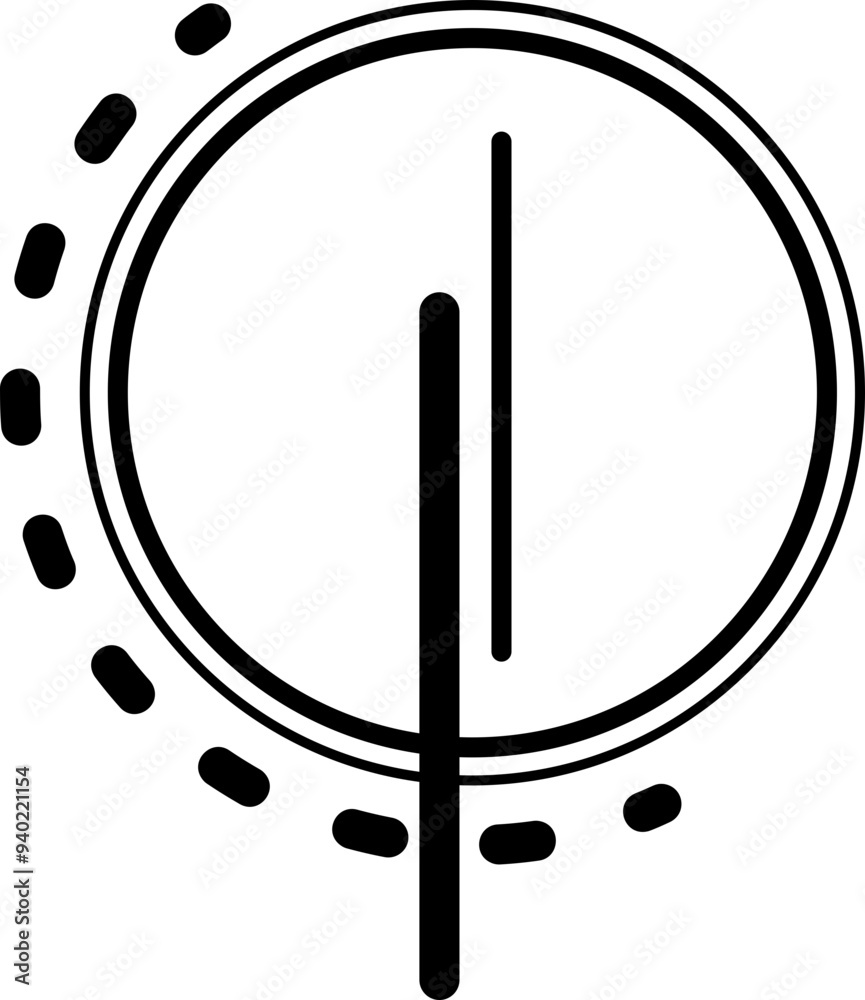 Abstract Minimalist Circle Element Abstract Minimalist Circle Element