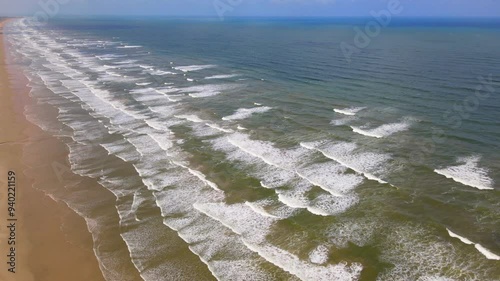 Naufrago beach in Aracaju, Sergipe, Brazil. Aerial View