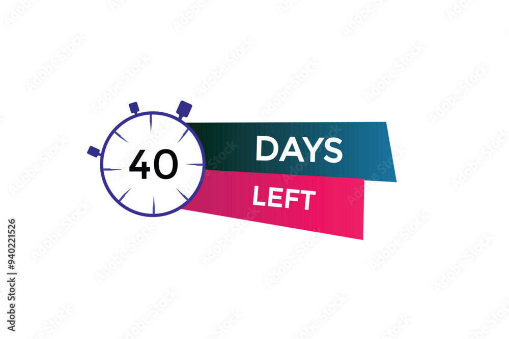 40 days left, icon, stile, timer, countdown, clock, time, background, template, 40 days left, countdown, sticker, left banner, business, sale, label button 40 days left, icon, stile, timer, countdown, clock, time, background, template, 40 days left, countdown, sticker, left banner, business, sale, label button