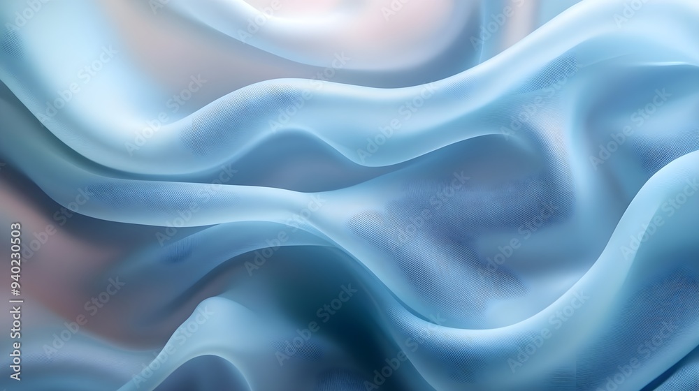 Abstract Blue Fabric Texture Background