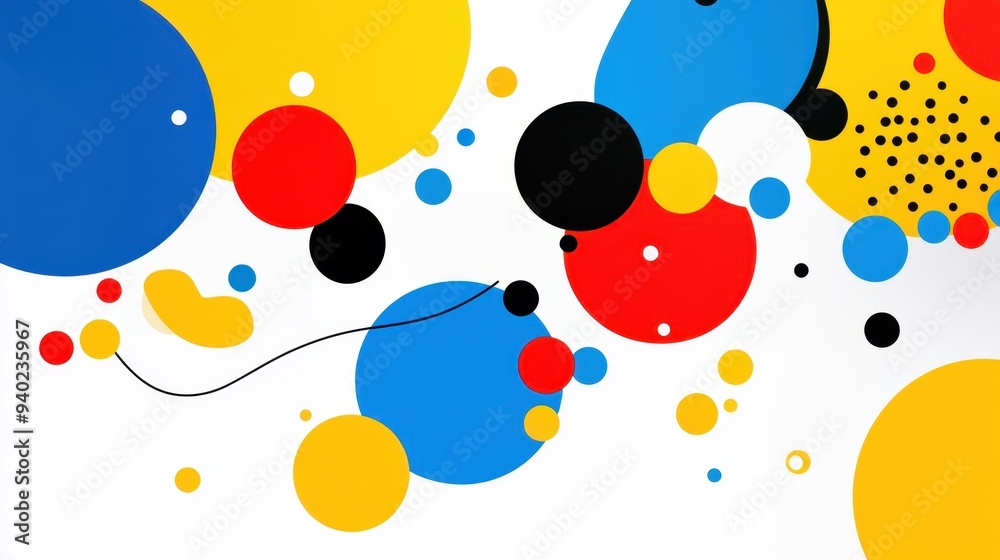 A vibrant flat design with textured circles melds simplicity and playful creativity in a charming cartoon style. A vibrant flat design with textured circles melds simplicity and playful creativity in a charming cartoon style.
