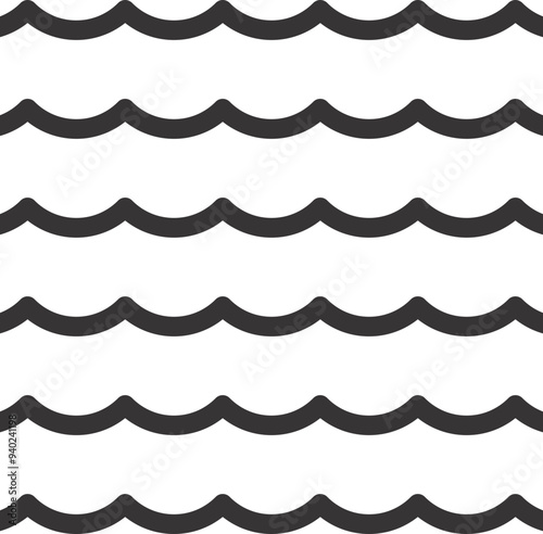 Artistic Wavy Pattern Line Element