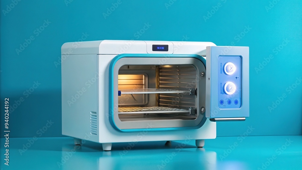 Fototapeta premium A cutting-edge sterilization device designed for medical applications, utilizing advanced technology to effectively eliminate bacteria and viruses from medical instruments and equipment.