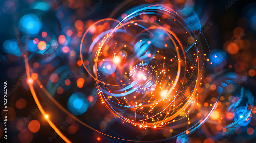 Detailed image of atomic particles and their interactions in a quantum field
