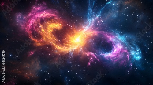 Cosmic Nebula Space Galaxy Background