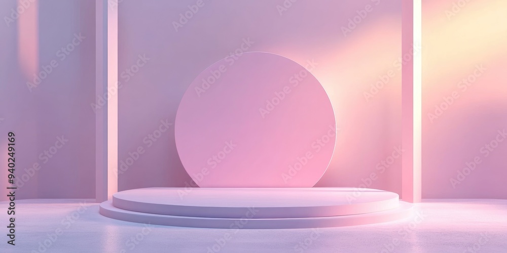 3D Rendered Platform Podium for Abstract Product Presentation Background Template 3D Rendered Platform Podium for Abstract Product Presentation Background Template