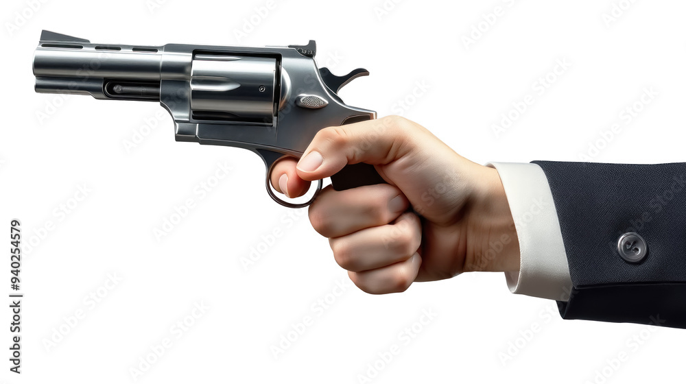 Hand Holding Gun isolated on white background png file. Hand Holding Gun isolated on white background png file.