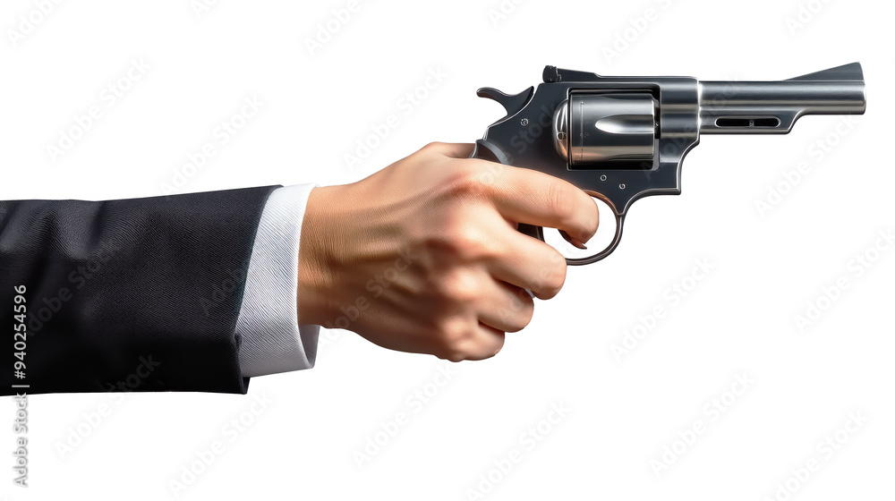Hand Holding Gun isolated on white background png file. Hand Holding Gun isolated on white background png file.