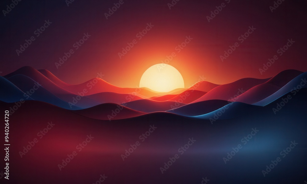 an abstract background with a smooth gradient transition from deep red to dark blue, resembling a sunset sky. an abstract background with a smooth gradient transition from deep red to dark blue, resembling a sunset sky.