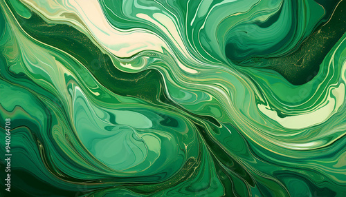 Green marble background