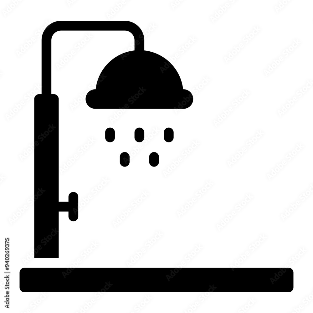 shower glyph icon