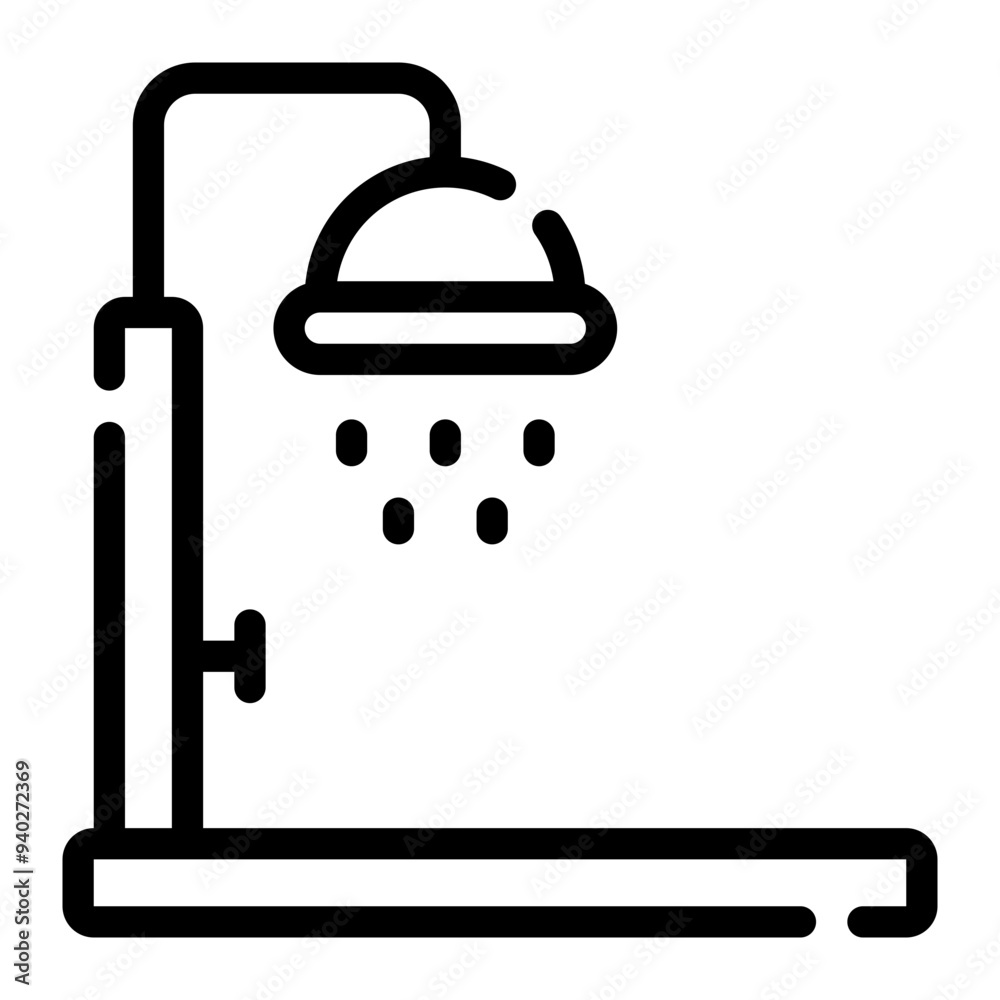 shower line icon shower line icon