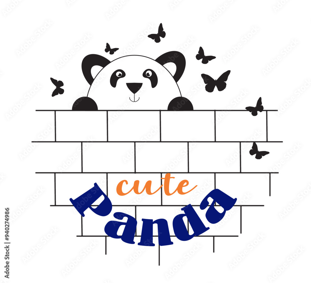 Fototapeta premium Cute panda 