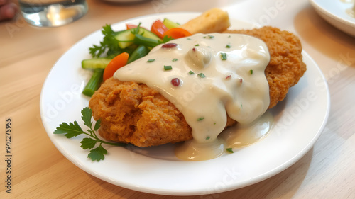 Pan Fried Chicken with Cream Gravy