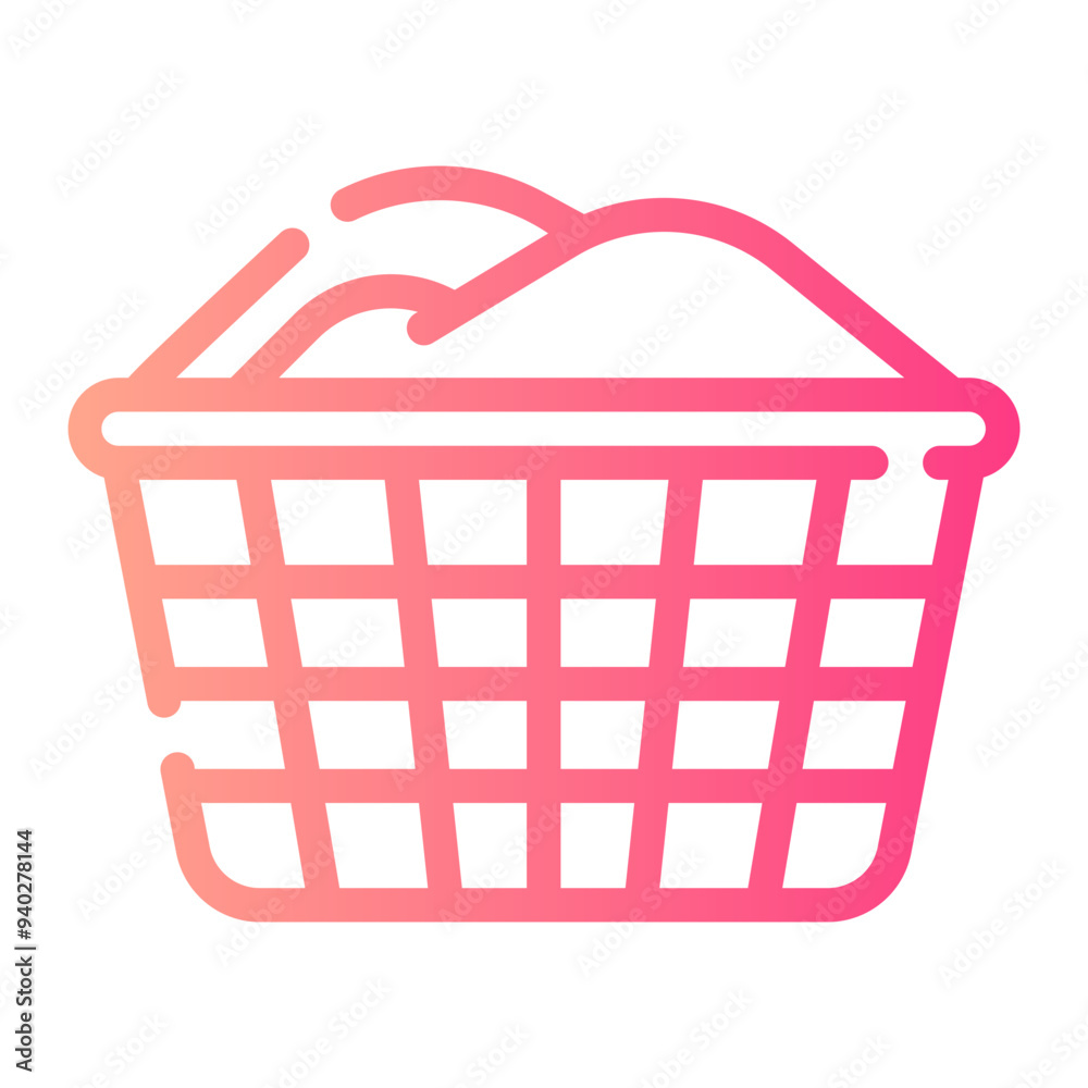 laundry basket gradient icon laundry basket gradient icon