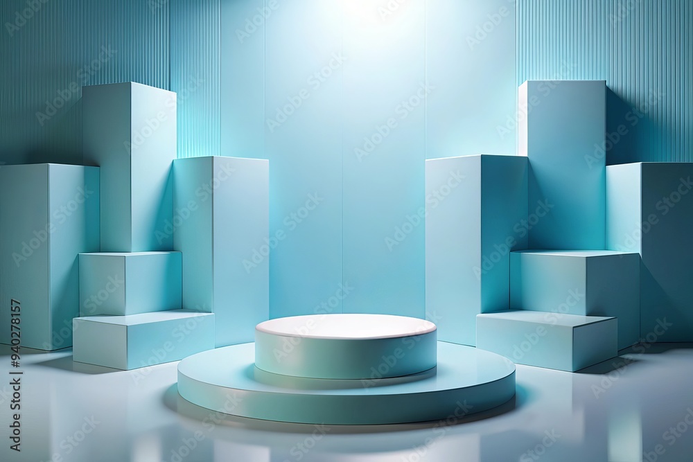 mega sale banner template with 3d realistic podium background mega sale banner template with 3d realistic podium background