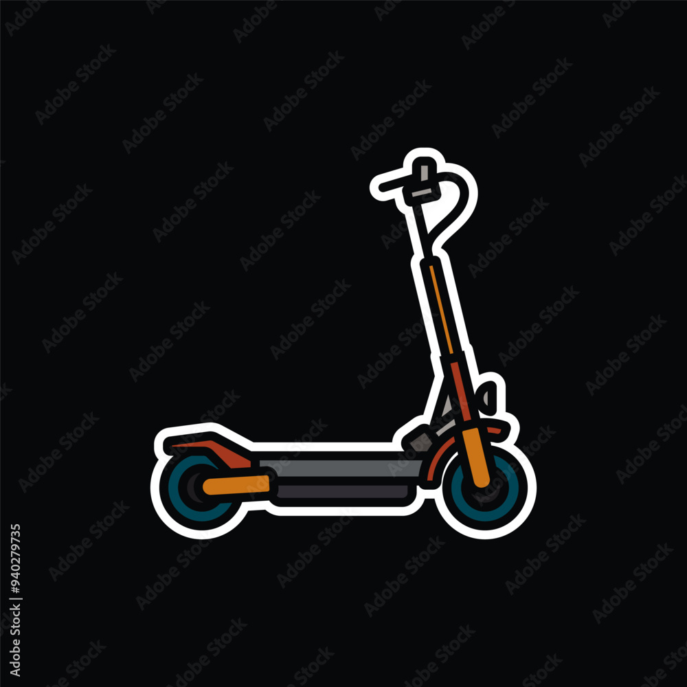 Original vector illustration. City scooter. A contour icon. Original vector illustration. City scooter. A contour icon.