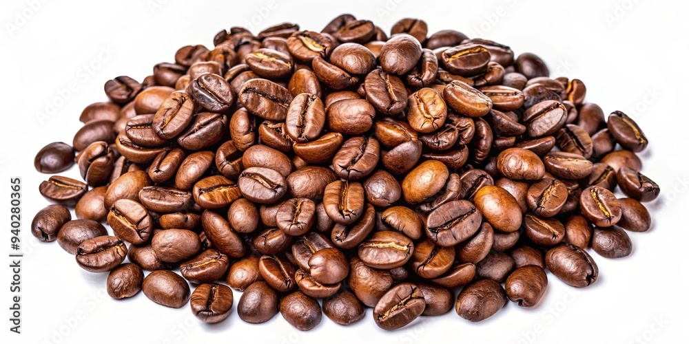 Roasted coffee beans isolated on white background, coffee, beans, roasted, isolated, white background, food, drink, caffeine Roasted coffee beans isolated on white background, coffee, beans, roasted, isolated, white background, food, drink, caffeine