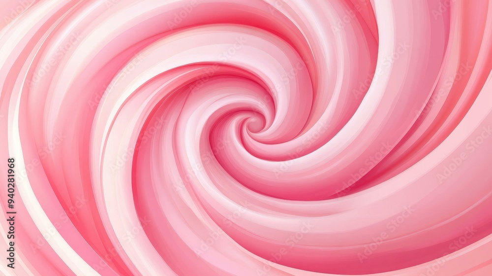Vibrant pink candy swirl design with a playful abstract pattern, perfect for sugary themes or sweet tooth inspiration.