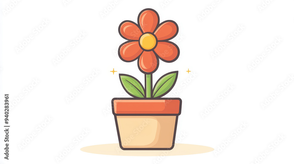 Discover a chic thin line icon showcasing a flower in a pot, perfect for representing the beauty of home gardening. Discover a chic thin line icon showcasing a flower in a pot, perfect for representing the beauty of home gardening.