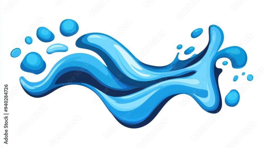 Dynamic vector graphic showcasing a splash of blue liquid, ideal for animation, illustrations, and game art in a modern style. Dynamic vector graphic showcasing a splash of blue liquid, ideal for animation, illustrations, and game art in a modern style.
