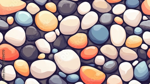 Vibrant vector art showcasing a playful stone texture that adds depth to any design project. Perfectly tileable