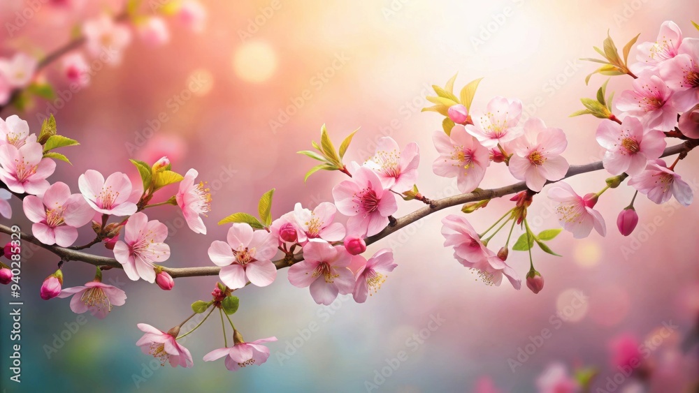 Cherry blossom branch in botanica style, cherry blossom, branch, botanica, nature, floral, bloom, spring, delicate, pink Cherry blossom branch in botanica style, cherry blossom, branch, botanica, nature, floral, bloom, spring, delicate, pink