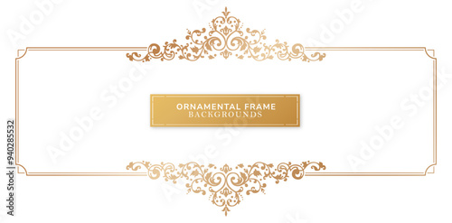 Vintage decorative frames in Victorian style. Ornate elements for design. Place for text. Ornamental vector illustration for wedding invitations and greeting cards, certificate of completion templates