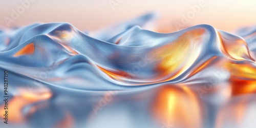 Wallpaper Mural Abstract Shiny Surface With Ripples Torontodigital.ca