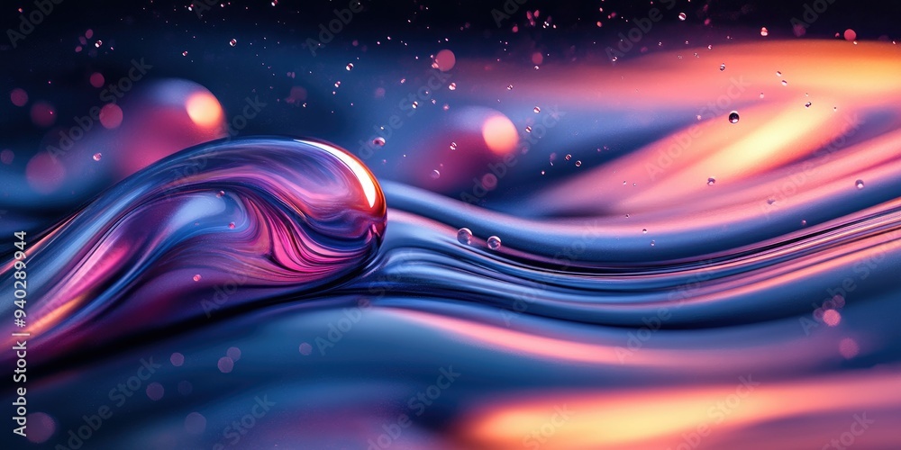 Obraz premium Abstract Liquid Metal Art