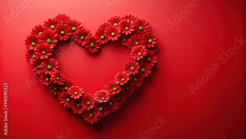 Romantic red heart-shaped flower perfect for Valentine's Day , love, romance, passion, celebration