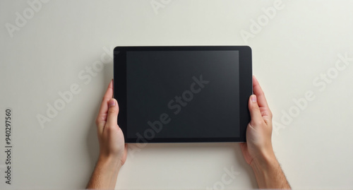 person holding tablet pc