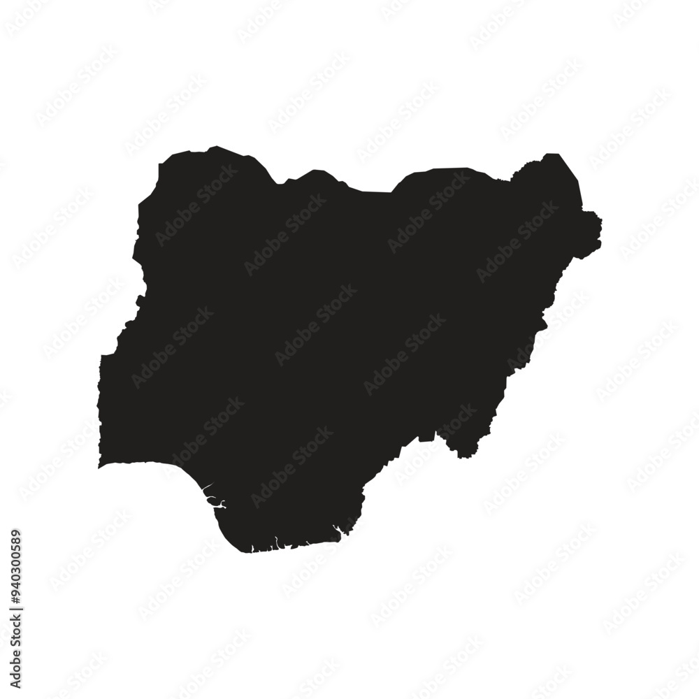 Obraz premium Nigeria country icon map