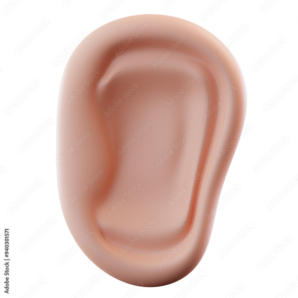 3D Illustration Human Ear 3D Illustration Human Ear