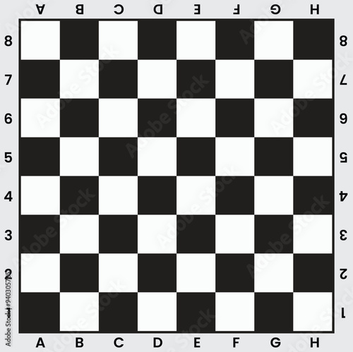 Chess board vector on transparent background Black and white chess board.
