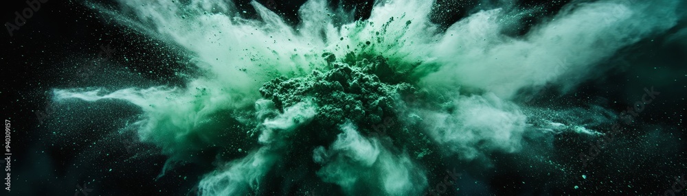 Emerald Dust Explosion, Abstract, Green, Powder, Photography Emerald Dust Explosion, Abstract, Green, Powder, Photography