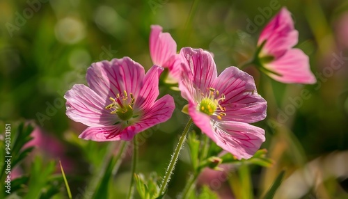 Beautiful cosmos flowers in the garden at sunset