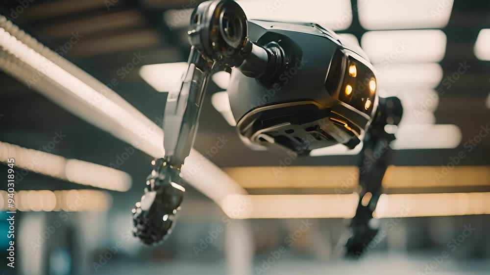 Futuristic flying drone, AI technology Futuristic flying drone, AI technology