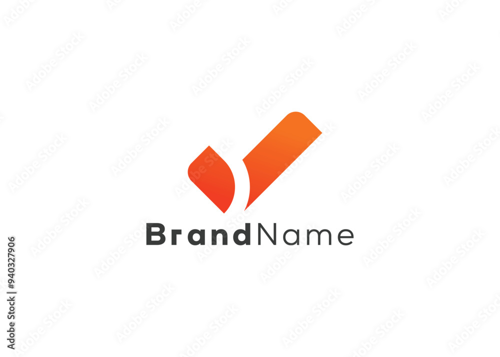 Minimalist and modern check mark logo design template Minimalist and modern check mark logo design template