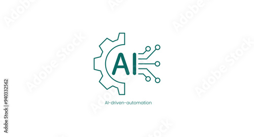 AI-Driven Automation Technology Vector Icon